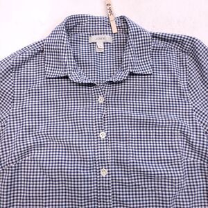 JCrew Casual Long Sleeve Button Up Shirt Womens Size 4/S Blue White
